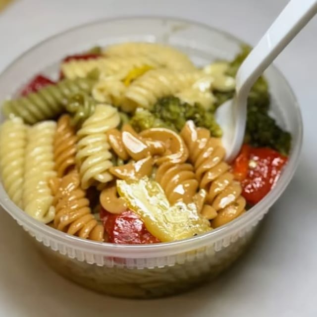 House-made Roasted Veggie Pasta Salad.