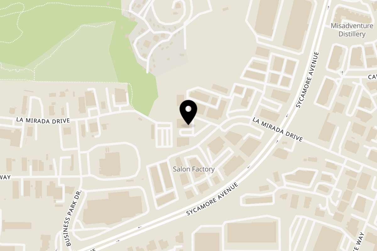 Map showing the location of Joe Beez Vista on 2349 La Mirada Dr in Vista